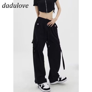 DaDulove💕 New American Ins Street Overalls Womens High Waist Multi-pocket Wide-leg Pants Large Size Trousers