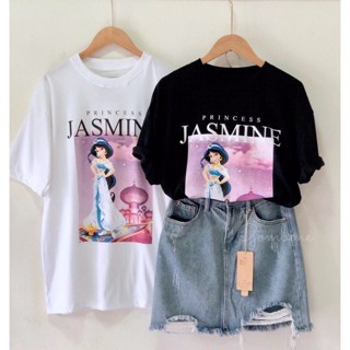 ♥เสื้อยืด oversize ลายการ์ตูน Jasmine - Disney 💥เนื้อผ้าCottonนุ่ม ใส่สบายเหมาะกับทุกเพศทุกวัย♥