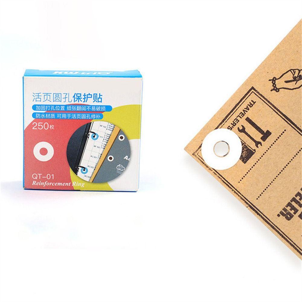 Cleoes Hole Punch Protector Office 250pcs แหวนเสริมใบหลวม 15 มม. ...