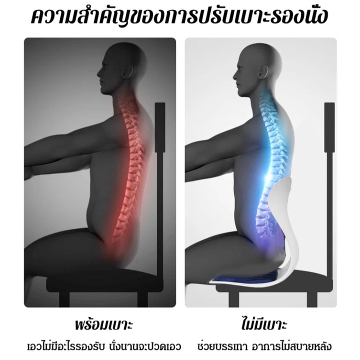 เบาะรองนั่งแบบมีพนักพิงเอว-เบาะรองนั่ง-มีที่พิงหลัง-และแผ่นกันลื่น-เบาะรองนั่ง-เมมโมรีโฟม