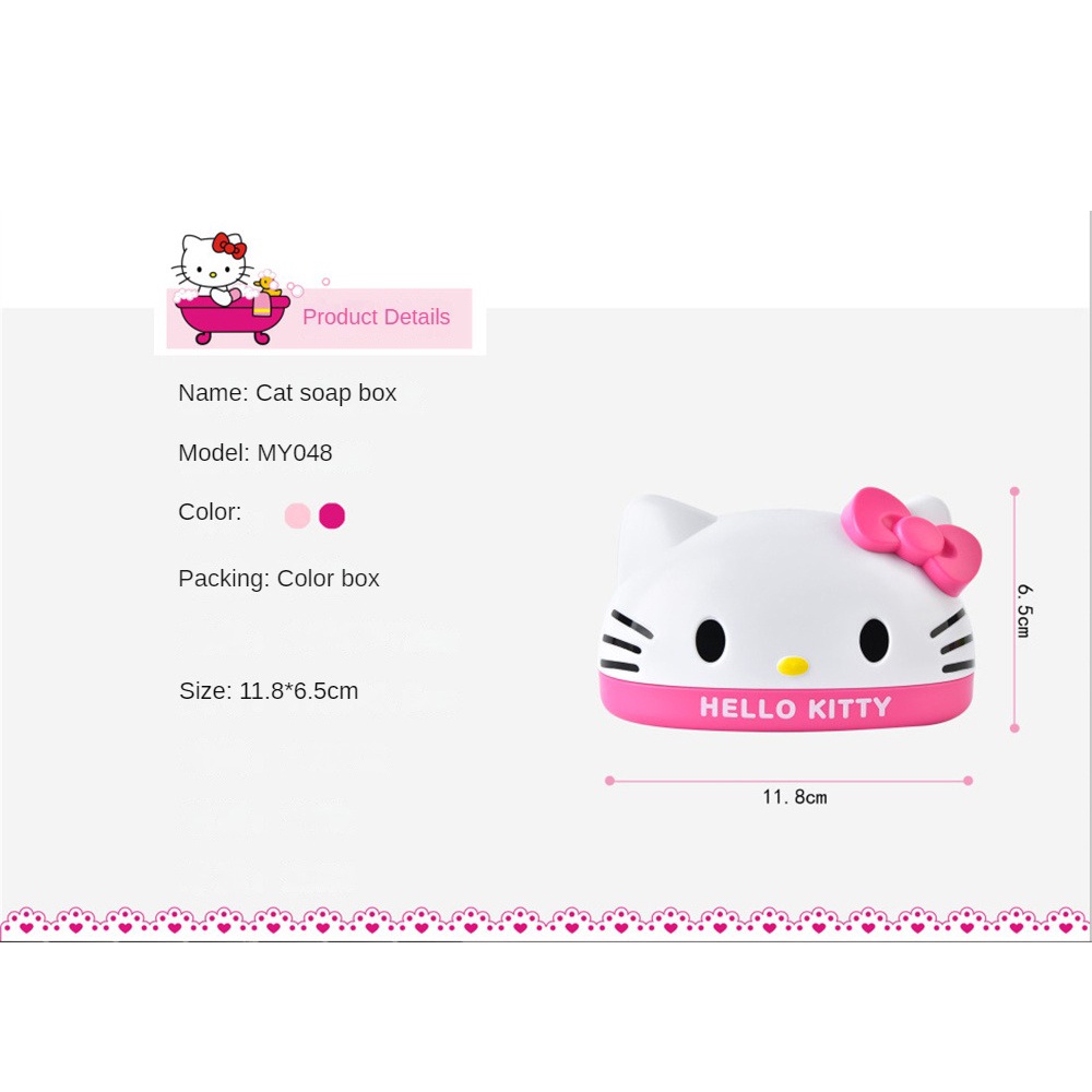 กล่องสบู่แมวคิตตี้สเตอริโอ-ที่เก็บสบู่-hello-kitty-น่ารักสำหรับของตกแต่งห้องน้ำน่ารัก-คนรัก-hello-kitty-อุปกรณ์ในห้องน้ำ-ใช้งานได้สะดวก-การตกแต่งห้องน้ำน่ารักไม่ซ้ำใคร-cynthia