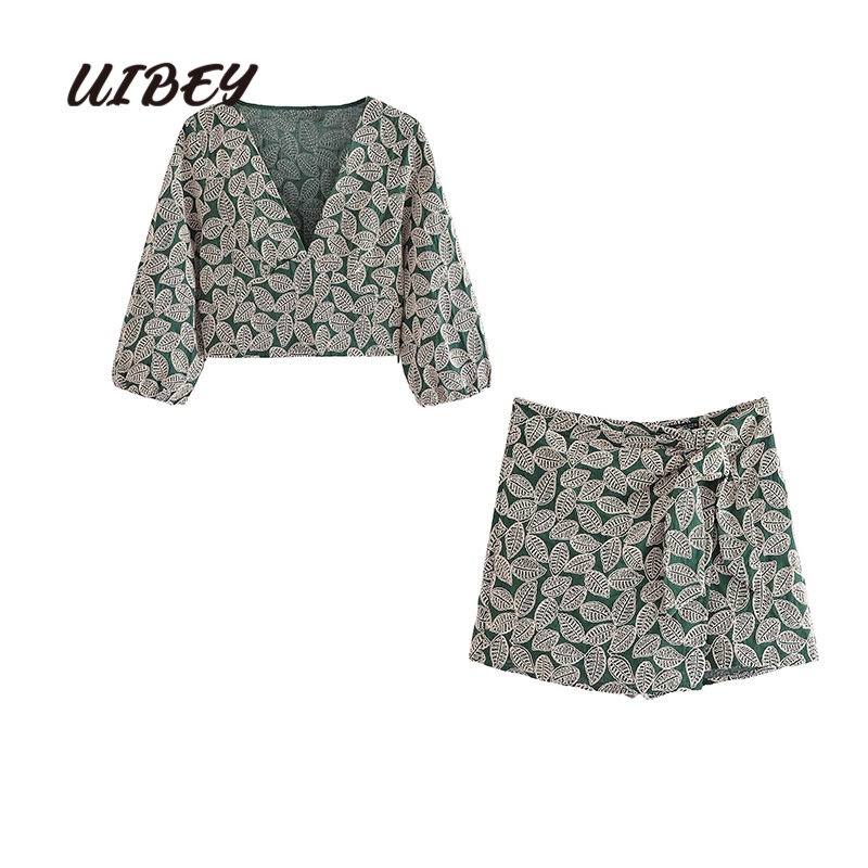 uibey-เสื้อโชว์สะดือ-ปักลาย-กระโปรงยาวครึ่งตัว-เอวสูง-2471