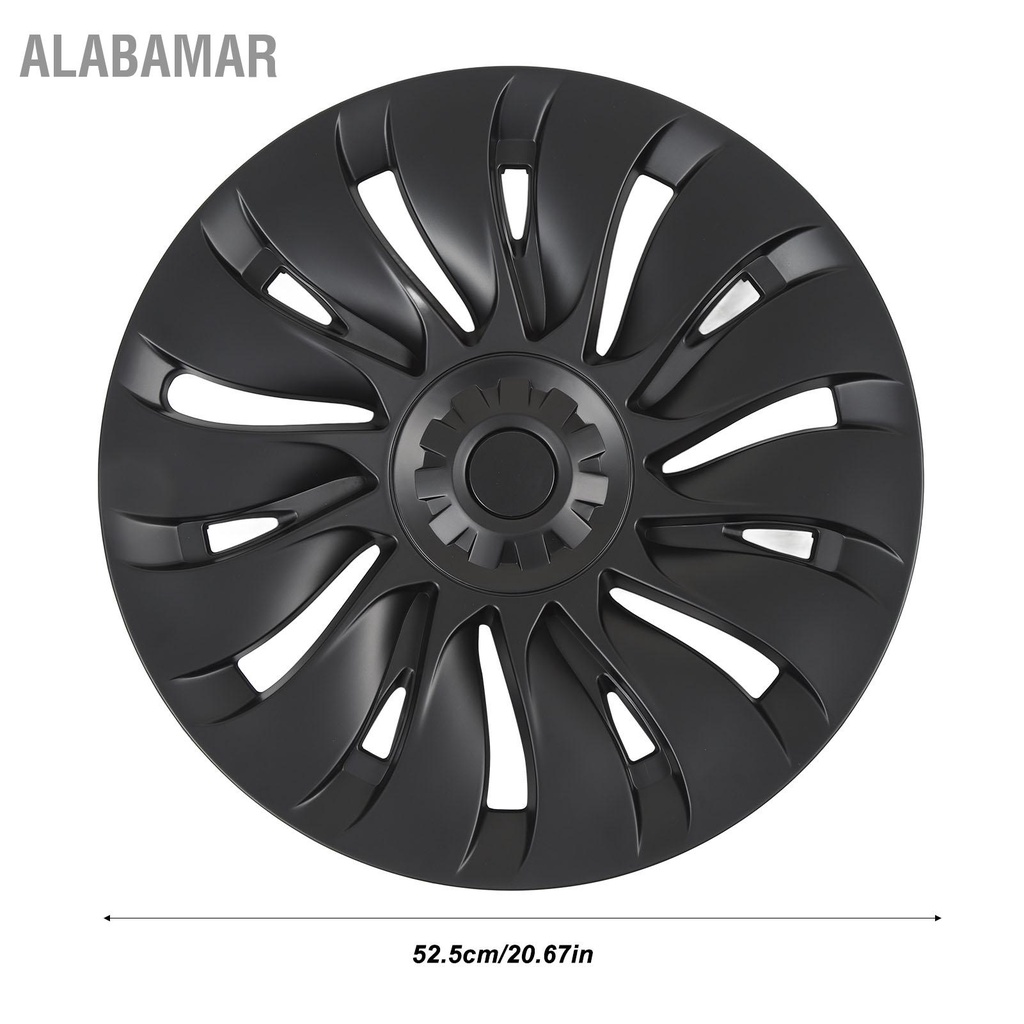 alabamar-4-pcs-19-นิ้วฝาครอบดุมล้อสีดำด้านรถยนต์ดุมล้อห่อหุ้มขอบป้องกันสำหรับ-tesla-รุ่น-y-2020-ถึง-2023