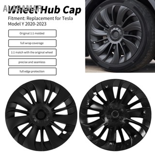 ALABAMAR 4 ชิ้น 19 นิ้ว Hubcap การออกแบบสมมาตรฝาครอบดุมล้อสำหรับ Tesla รุ่น Y 2020 ถึง 2023