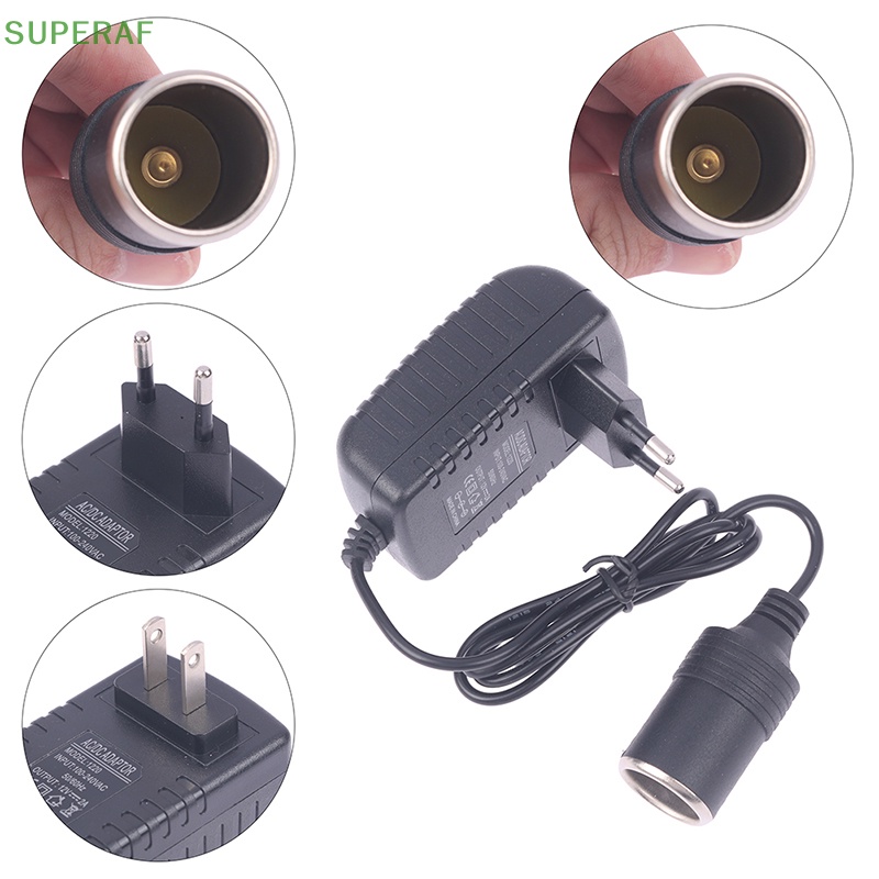 superaf-อะแดปเตอร์ซ็อกเก็ตชาร์จไฟฟ้า-220v-เป็น-12v-2a-dc-สําหรับรถยนต์