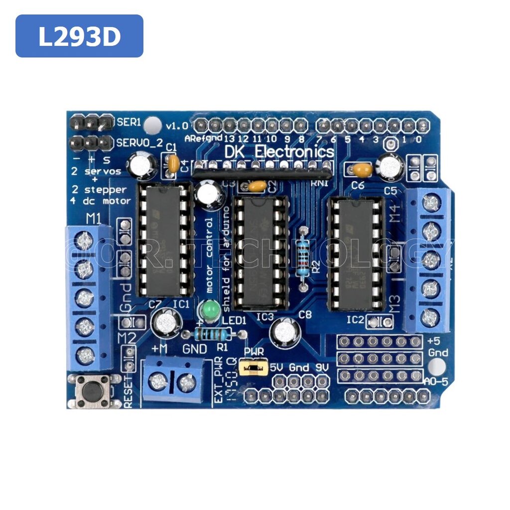 (1ชิ้น) AA031 โมดูลขับมอเตอร์ 4 ช่อง ไดรฟ์มอเตอร์ L293D Motor Driver ...