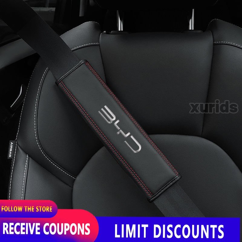 for-byd-atto-3-yuan-plus-high-quality-leather-car-seat-belt-cover-seat-belt-shoulder-mat-car-interior-accessories