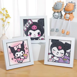 ชุดงานจิตรกรรมเม็ดบีด ทรงเพชร พลอยเทียม รูปการ์ตูน Sanrio Kuromi Melody 5D DIY สําหรับผู้ใหญ่ และเด็ก ตกแต่งบ้าน