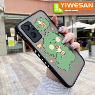 สําหรับ Realme 9i เคสการ์ตูนไดโนเสาร์น้อยน่ารัก การออกแบบใหม่ บาง ฝ้า เคสโทรศัพท์แข็ง ขอบซิลิโคน กันกระแทก เคสป้องกัน