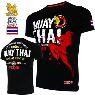 VSZAP Jerseys Short Sleeve T-shirt Combat Clothes Muscle Muay Thai Mma Cotton Kick Boxing Shirts_02