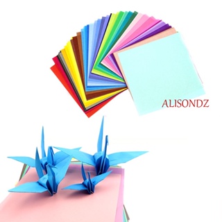 ALISONDZ กระดาษหัตถกรรม 50 สี / แพ็ค 10/15/20 ซม. สีพื้น ของขวัญสําหรับเด็ก แฮนด์เมด โอริงามิ