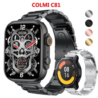 สายนาฬิกาข้อมือสเตนเลส 22 มม. สําหรับ COLMI C81 P71 P68 P60 Smartwatch COLMI P68 P60
