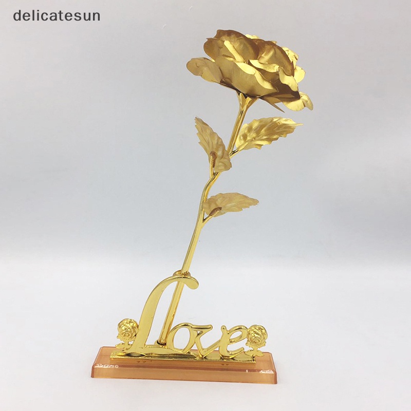 delicatesun-ดอกกุหลาบชุบฟอยล์-24k-ของขวัญวันวาเลน-สร้างสรรค์-ดอกกุหลาบ-ตกแต่งงานแต่งงาน-ดี