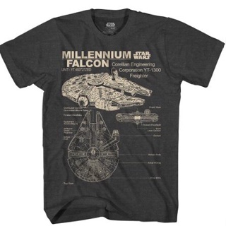 เสื้อยืดโอเวอร์ไซส์เสื้อยืด พิมพ์ลาย DISTRO STAR WARS Millennium Falcon สําหรับผู้ชาย ผู้ใหญ่ S-5XL