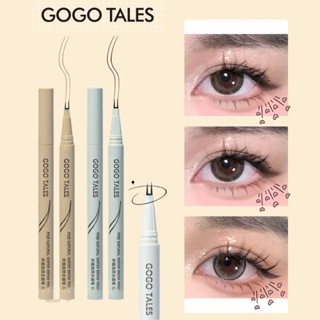 Gogo TALES ลิควิดอายไลเนอร์ กันน้ํา ติดทนนาน ไม่เลอะ สองเขี้ยว อายไลเนอร์แบบน้ํา สองเขี้ยว