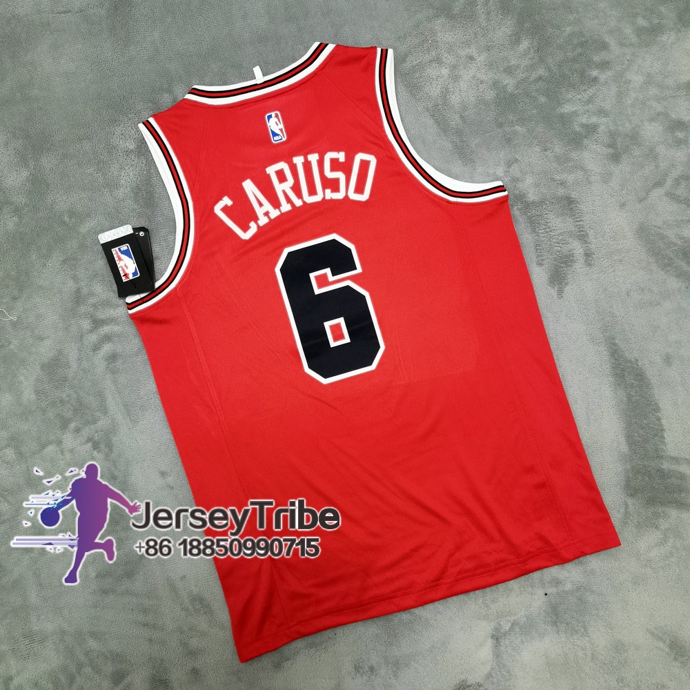 ลูกบาสเก็ตบอล-nba-chicago-bulls-อเนกประสงค์-สําหรับผู้ชาย-6-เสื้อกีฬาแขนสั้น-ลายทีม-alex-caruso-สีแดง-สไตล์เรโทร-695411