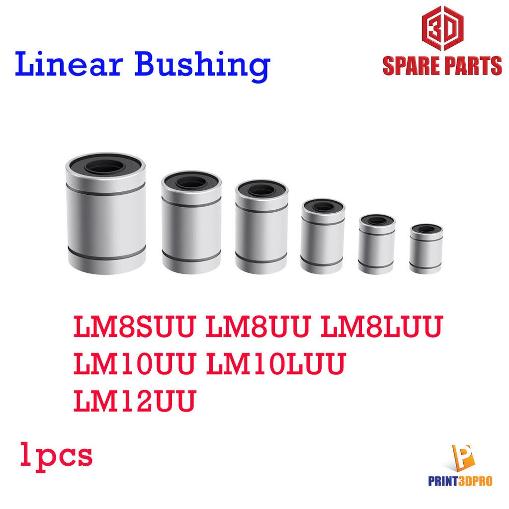 ภาพหน้าปกสินค้า3D Pinter Part LM8SUU LM8UU LM8LUU LM10UU Linear Bushing CNC Linear Bearings for 3D Printer Rods Linear Rail Shaft Pa...