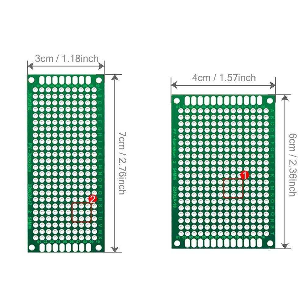 backstreet-ชุดบอร์ดบัดกรีไฟฟ้า-pcb-สองด้าน-สีเขียว-2-ขนาด-diy-20-ชิ้น