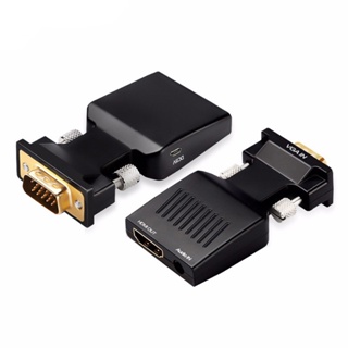 อะแดปเตอร์แปลง VGA เป็น HDMI 1080P VGA สําหรับ PC แล็ปท็อป เป็นโปรเจคเตอร์ HDTV วิดีโอ เสียง HDMI เข้ากันได้กับ VGA