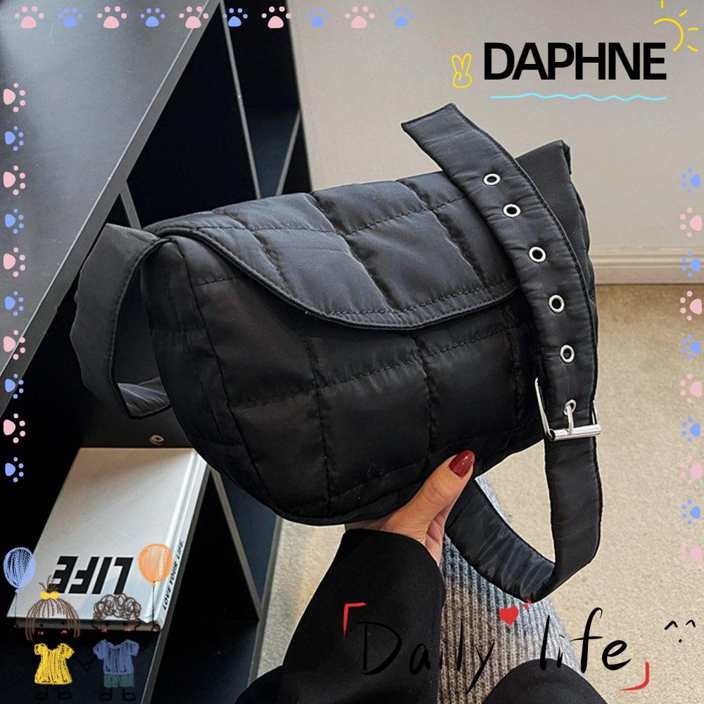 daphne-กระเป๋าสะพายไหล่-กระเป๋าถือ-สีพื้น-น้ําหนักเบา-สําหรับผู้หญิง