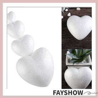 Fay แม่พิมพ์โฟมโพลีสไตรีน รูปหัวใจ ขนาด 6 8.5 10 15 ซม. สีขาว สําหรับตกแต่งงานแต่งงาน DIY