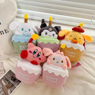 ตุ๊กตาการ์ตูนอนิเมะ Sanrio Mymelody Star Kirby Sing Cinnamoroll มีแสงเทียนเรืองแสง ของเล่นสําหรับเด็ก