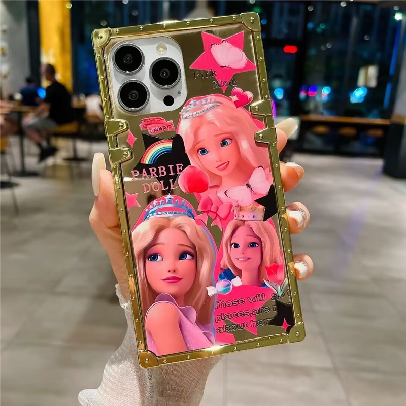 barbie-mirror-คดี-oppo-realme-x3-superzoom-x50-x50pro-x7-pro-c53-c55-4g-c30-c30s-c15-c12-c11-8-5g-c2-xt-การ์ตูน-ปกป้องเปลือก-cute-cartoon-butterfly-soft-tpu-case