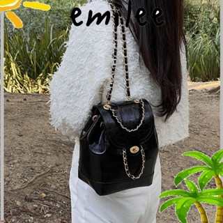 Emilee กระเป๋าเป้สะพายหลัง ใบเล็ก สายโซ่ แฟชั่นฤดูใบไม้ร่วง ฤดูหนาว