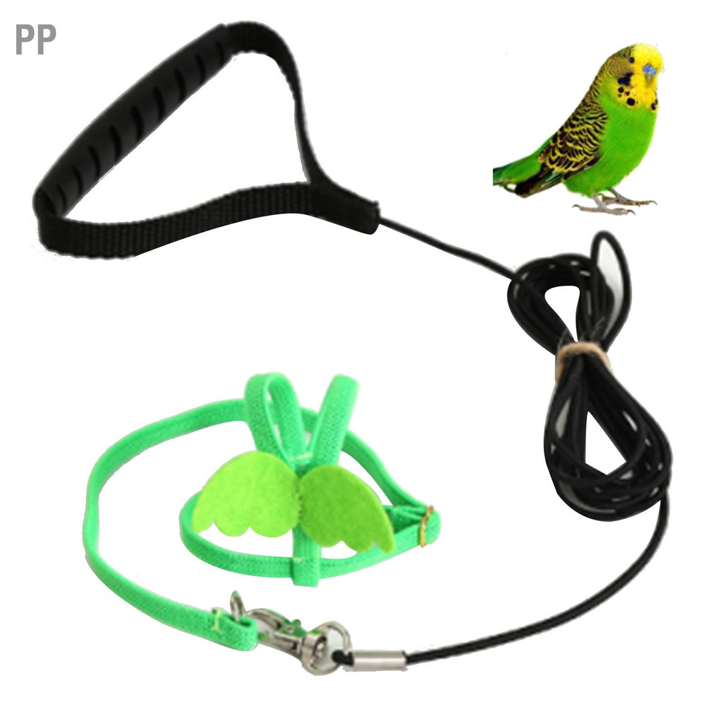 pp-สายจูงนกสัตว์เลี้ยงสายจูงยืดนกบินลากเชือกสำหรับ-conures-budgerigar-lovebird-cockatiel-mynah