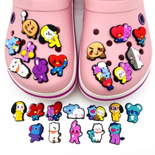 จี้หมุด Kpop Bts Jibbitz อุปกรณ์เสริม สําหรับตกแต่งรองเท้า Crocs Bts21 Chimmy Jibbits Charm Bt21