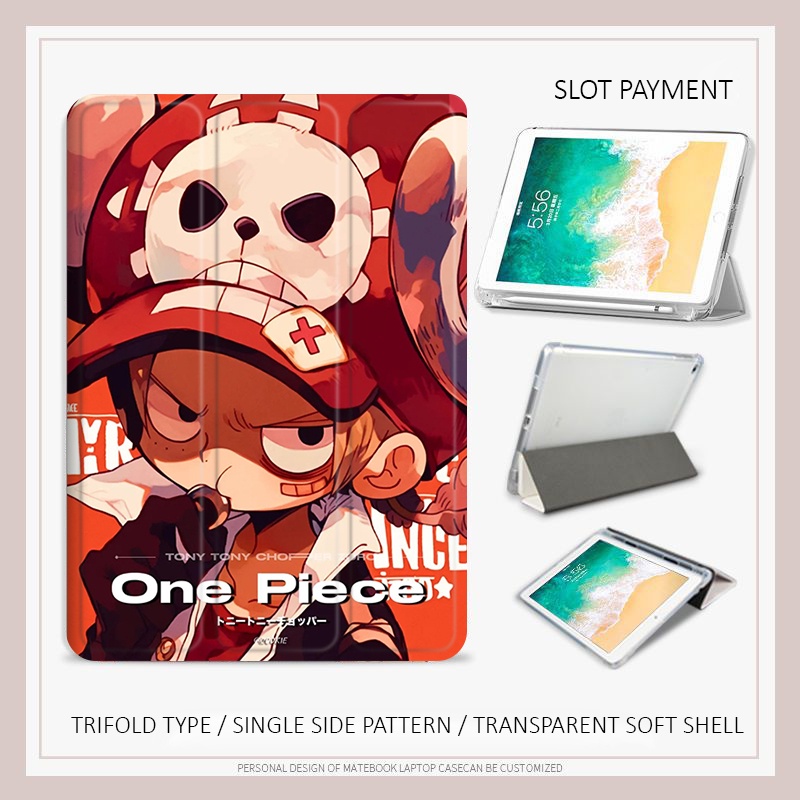 เคส-ลายการ์ตูนอนิเมะ-one-piece-tony-tony-chopper-พร้อมช่องใส่ปากกา-สําหรับ-ipad-air1-2-3-4-5-mini4-5-6-10-2-gen7-8-9-ipad-gen10-2022-pro11