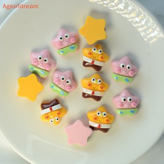 [Ageofdream] ใหม่ เครื่องประดับ สร้อยคอเรซิ่น ลายการ์ตูน Sponge-Bob Kawaii สําหรับตกแต่งสมุดภาพ DIY