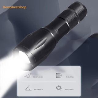 [Domybestshop.th] ไฟฉาย LED สว่างมาก 3 โหมด แบบพกพา ชาร์จ USB กันน้ํา