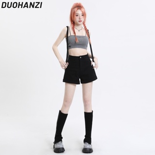 Duohanzi ใหม่ กางเกงขาสั้น ขากว้าง เอวสูง สไตล์เกาหลี 2023