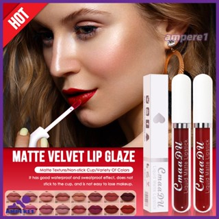 Cmaadu 18 สี Matte Velvet Lip GLOSS Long Lasting Moisturizing Waterproof ลิปสติกไม่ง่ายที่จะ Fade เครื่องสำอางแต่งหน้า -AME1