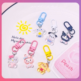 Creative Sanrio Mini Keychain Pendant Resin Key Chain Kawaii Cinnamoroll Kuromi Bag Pendant Backpack Ornaments Cute Resin Accessories For Gift [COD]