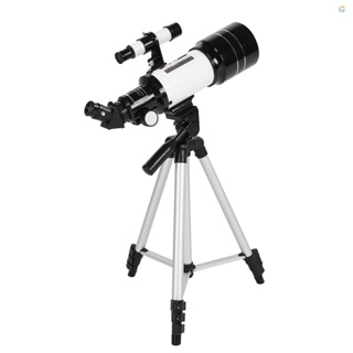 {fash} กล้องโทรทรรศน์ดาราศาสตร์ 70 มม. พลังงานสูง 150X แถบสะท้อนแสง พร้อมฟิลเตอร์ขาตั้งกล้อง 5×24 3X สําหรับ Star Gazing Bird Watchi