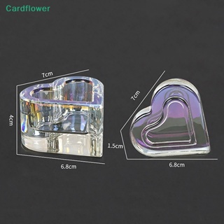 &lt;Cardflower&gt; แก้วคริสตัล รูปหัวใจ พร้อมฝาปิด คุณภาพสูง สําหรับล้างเล็บ