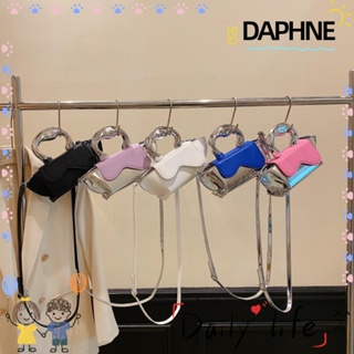 Daphne กระเป๋าสะพายไหล่ สะพายข้าง หนัง Pu ขนาดเล็ก กันน้ํา สีตัดกัน สําหรับผู้หญิง