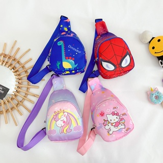 กระเป๋าคาดอก กระเป๋าสะพายไหล่ ลายการ์ตูนแมว KT Spider Man สําหรับเด็กผู้ชาย และเด็กผู้หญิง อายุ 2-6 ปี