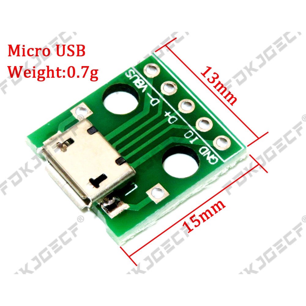 บอร์ดอะแดปเตอร์แปลง Micro Mini USB A ตัวผู้ USB 2.0 3.0 A ตัวเมีย USB B ...