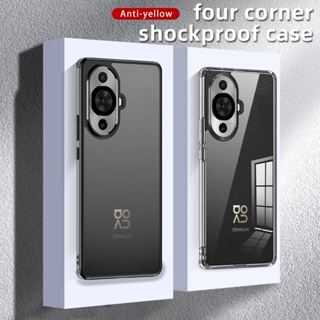 สําหรับ Huawei Nova 11 Pro / 11 Ultra เคส ELVEV กันกระแทก ถุงลมนิรภัย คริสตัล ใส แข็ง PC เคลือบ เคสโทรศัพท์