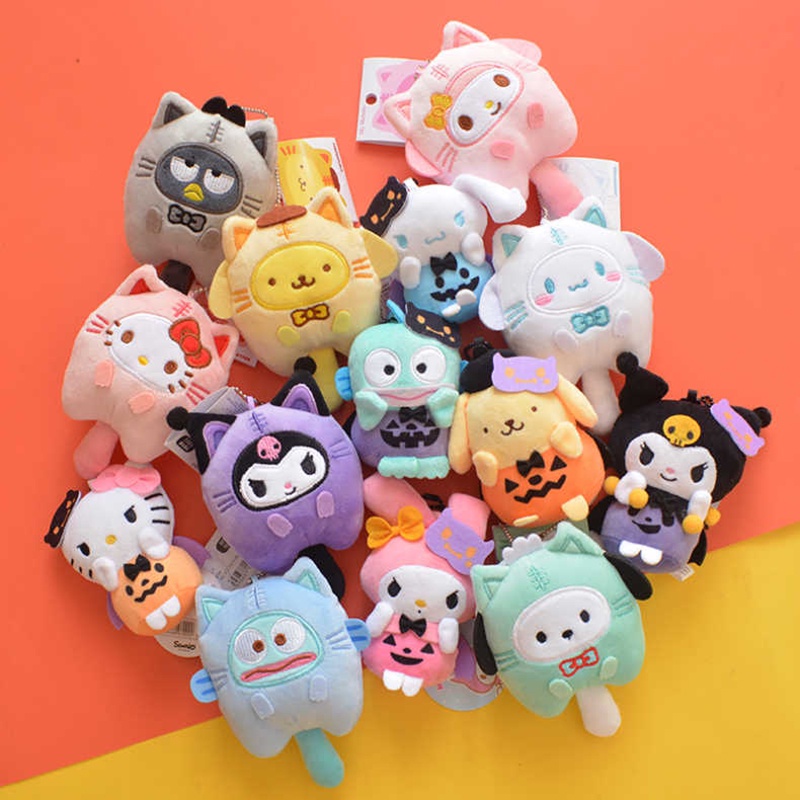sanrio-พวงกุญแจ-จี้ตุ๊กตาการ์ตูนอนิเมะ-kuromi-melody-pompompurin-hangyodon-ผ้ากํามะหยี่ขนนิ่ม-สําหรับตกแต่งกระเป๋า