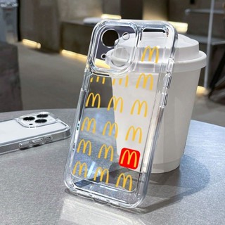 McDonalds Phone Case For Iphone14pro Phone Case for iphone 13 Transparent 12 Apple 11 Drop-Resistant Xsmax Soft 78plus xr x