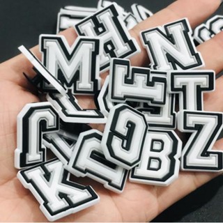 ตัวอักษร Jibbits ตัวอักษรตัวเลข Jibits Croc Charm Pin Cute A-Z Letter Jibitz สําหรับผู้ชาย อุปกรณ์เสริมรองเท้า จี้รองเท้า หมุดตกแต่ง