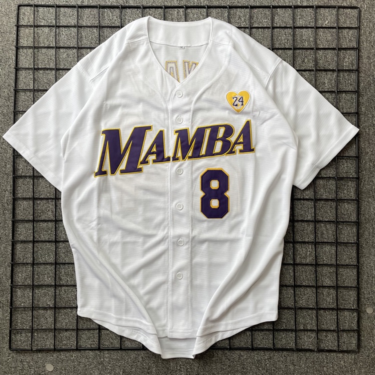 เสื้อกีฬาเบสบอลแขนสั้น-ปักลาย-kobe-jersey-พลัสไซซ์-สไตล์ฮิปฮอป-สําหรับผู้ชาย-และผู้หญิง