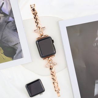 สายนาฬิกาข้อมือโลหะ ประดับพลอยเทียม ลายผึ้ง สําหรับ Apple Watch Series Ultra 8 7 6 SE 5 4 3 2 1 ขนาด 42 44 45 49 มม. 38 40 41 มม.