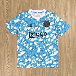 เสื้อบอล Ajax อาแจกซ์ ฟ้า-ขาว เนื้อผ้าโพลีเอสเตอร์ เกรดแฟนบอลAAA