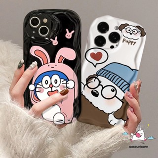 เคสโทรศัพท์มือถือ Tpu นิ่ม ลายการ์ตูนโดราเอมอน กระต่ายน่ารัก สําหรับ iPhone 11 14 13 12 Pro Max XR 7Plus 8Plus 6 6s 7 8 Plus X XS Max SE 2020