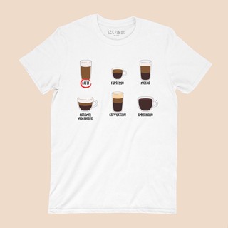 Latte ลาเต้ เสื้อยืดลาย กาแฟ Coffee เสื้อคอกาแฟ เสื้อยืดตลกๆ เสื้อยืดวัยรุ่น